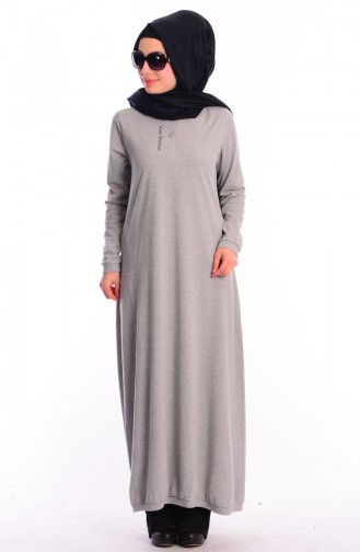 فستان رمادي 5015-03