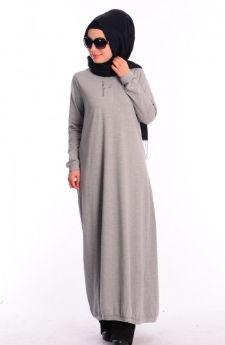 فستان رمادي 5015-03