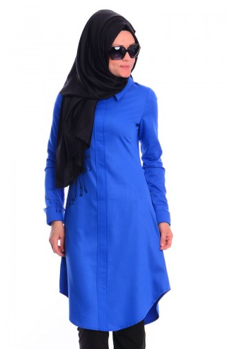 Tesettür Tunik Zernişan 4380-03 Saks