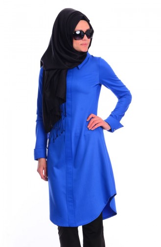 Tesettür Tunik Zernişan 4380-03 Saks