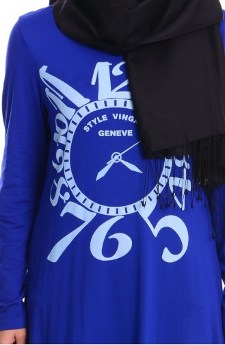 Tesettür Tunik 2083-03 Saks