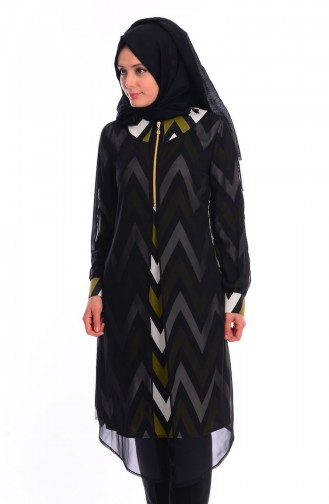 Modahanne Tesettür Tunik 0985A-03 Yeşil