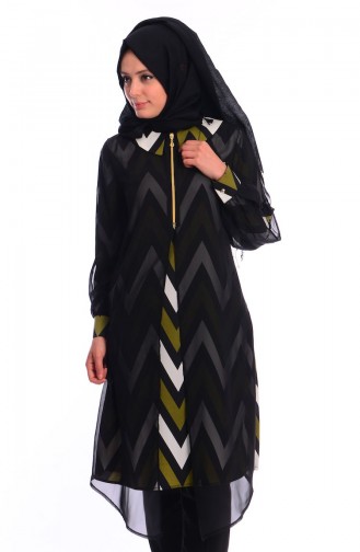 Modahanne Tesettür Tunik 0985A-03 Yeşil