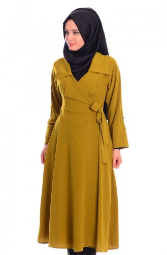 Tesettür Tunik 5192-04 Yağ Yeşil