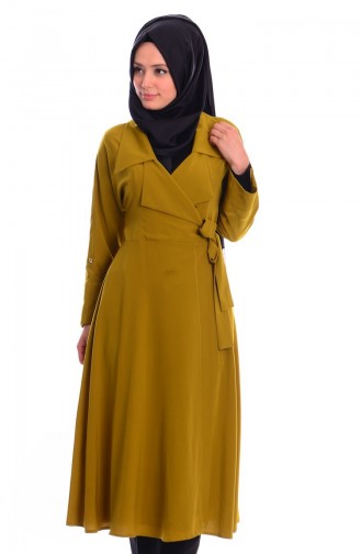 Tesettür Tunik 5192-04 Yağ Yeşil