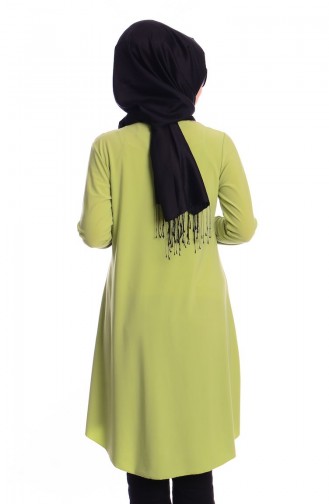 Tesettür Tunik 49008-11 Fıstık Yeşil