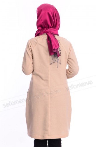 Tesettür Tunik All Day 50409-05 Taş