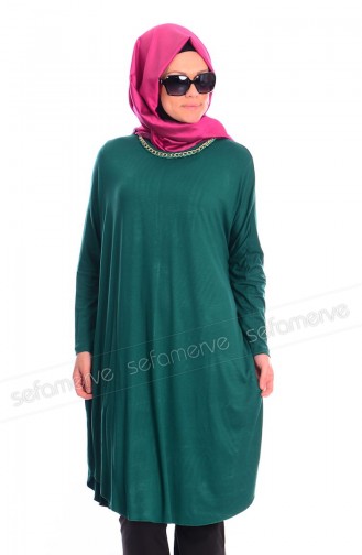 Tesettür Tunik AFL 1731-11 Yeşil