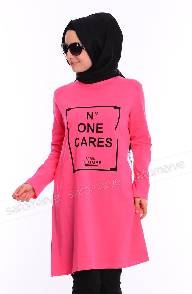 Tesettür Tunik 3917-12 Pembe