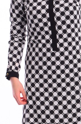 Tesettür Tunik Zernişan 4368-01 Siyah