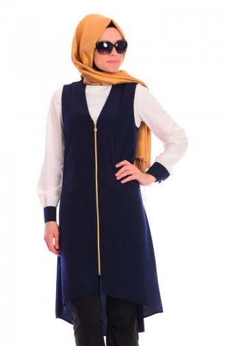 Modahanne Tunik Yelek İkili Takım 1005-03 Lacivert