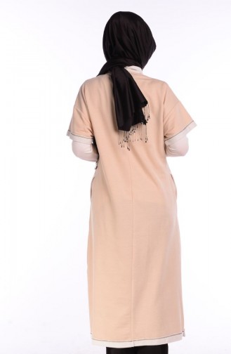 Kısa Kollu Uzun Tunik All Day 2139-05 Bej