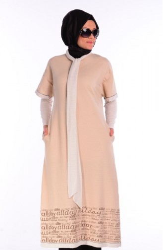 Kısa Kollu Uzun Tunik All Day 2139-05 Bej