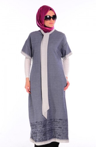 Kısa Kollu Uzun Tunik All Day 2139-03 Lacivert