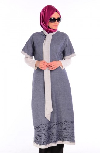 Kısa Kollu Uzun Tunik All Day 2139-03 Lacivert