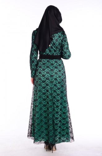 Mint Green Hijab Dress 5923-03