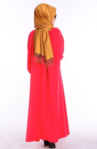 Coral Hijab Dress 8007-02