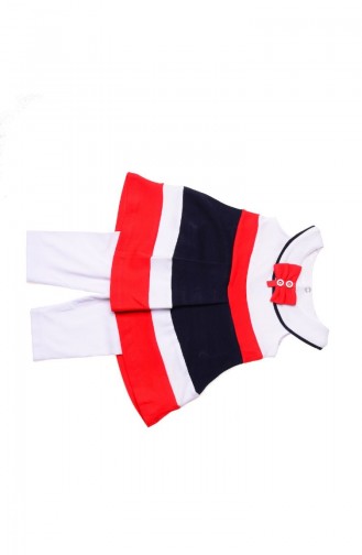 Taytlı Takım 0689-01 Beyaz Lacivert