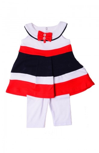 Taytlı Takım 0689-01 Beyaz Lacivert