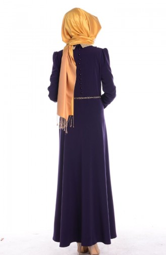 Purple Hijab Dress 4138-04