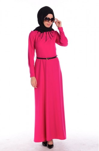 Fuchsia Hijab Dress 150322-01