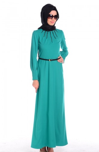 Robe Hijab Vert menthe 150322-04
