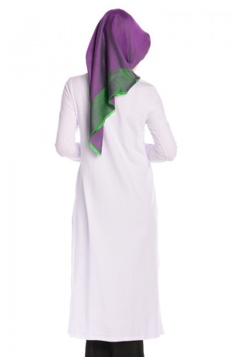 Tesettür Tunik 3927-08 Beyaz