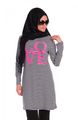 Tesettür Tunik 3938-04 Siyah