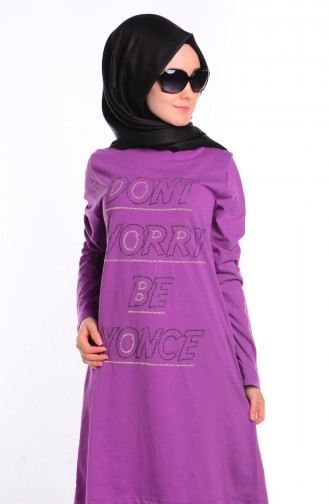 Tesettür Tunik 5030-05 Mor