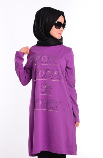 Tesettür Tunik 5030-05 Mor