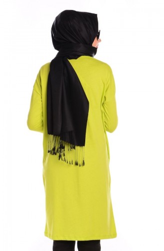 Tesettür Tunik 5039-05 Fıstık Yeşili