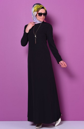 Black Hijab Dress 4023-03