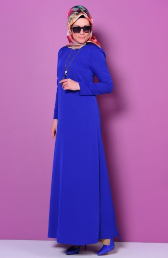 Saxe Hijab Dress 4023-05