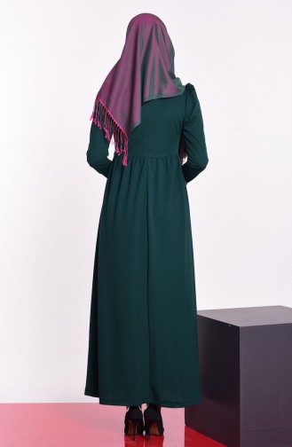 Emerald Green Hijab Dress 1067-06
