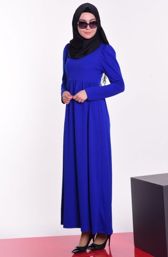 Saxe Hijab Dress 1067-08