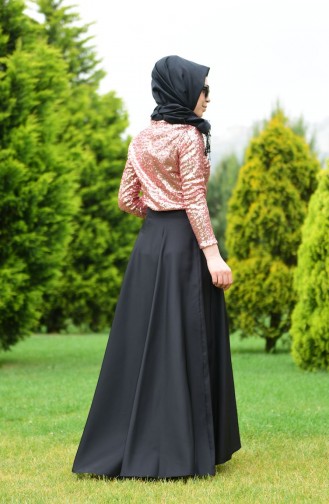Tafta Asimetrik Etek 0618-02 Siyah