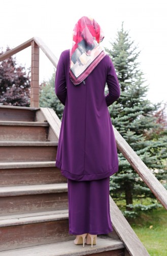 Tunik Etek İkili Takım 1787-02 Mor