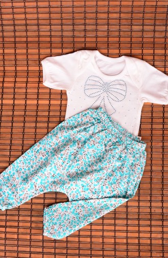 Turquoise Babykleding 2558