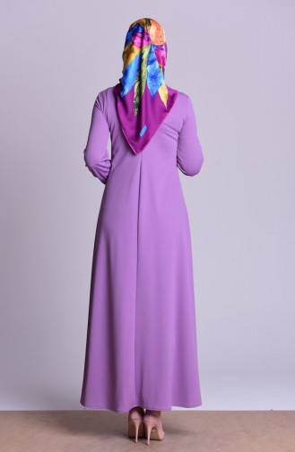 Lila Hijab Kleider 8008-09