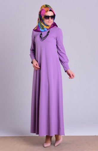 Lila Hijab Kleider 8008-09