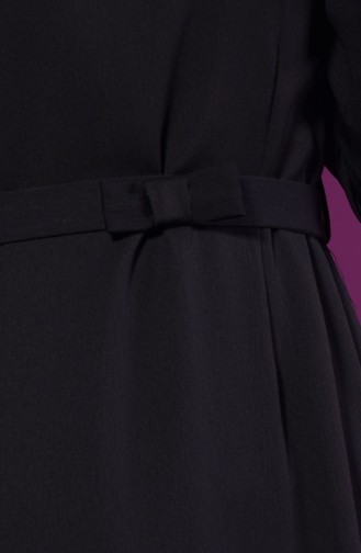 Black Hijab Evening Dress 4194-01