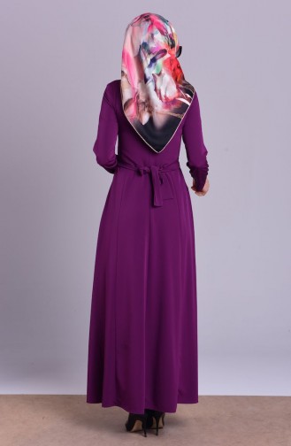 Purple Hijab Dress 4151-04