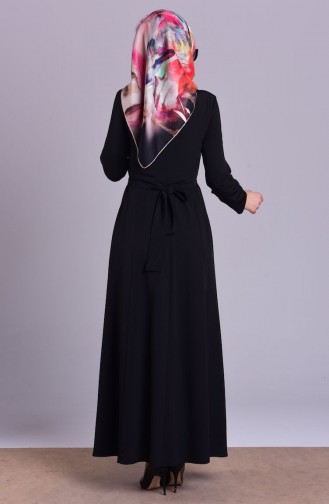 Black Hijab Dress 4151-09