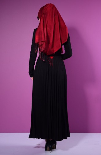 Black Hijab Dress 7063-05