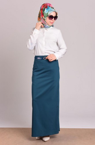 Petrol Blue Skirt 4207-04