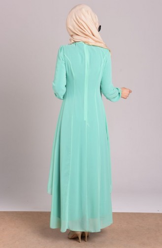 Mint Green Hijab Dress 52221A-05