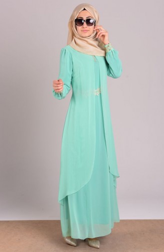 Robe Hijab 52221A-05 Vert Menthe 52221A-05