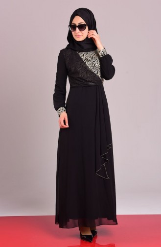 Black Hijab Dress 4059-01