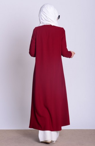 BENGISU Long Viscose Cardigan 4028-03 Claret Red 4028-03