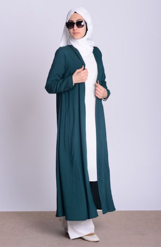 BENGISU Long Viscose Cardigan 4028-09 Emerald Green 4028-09